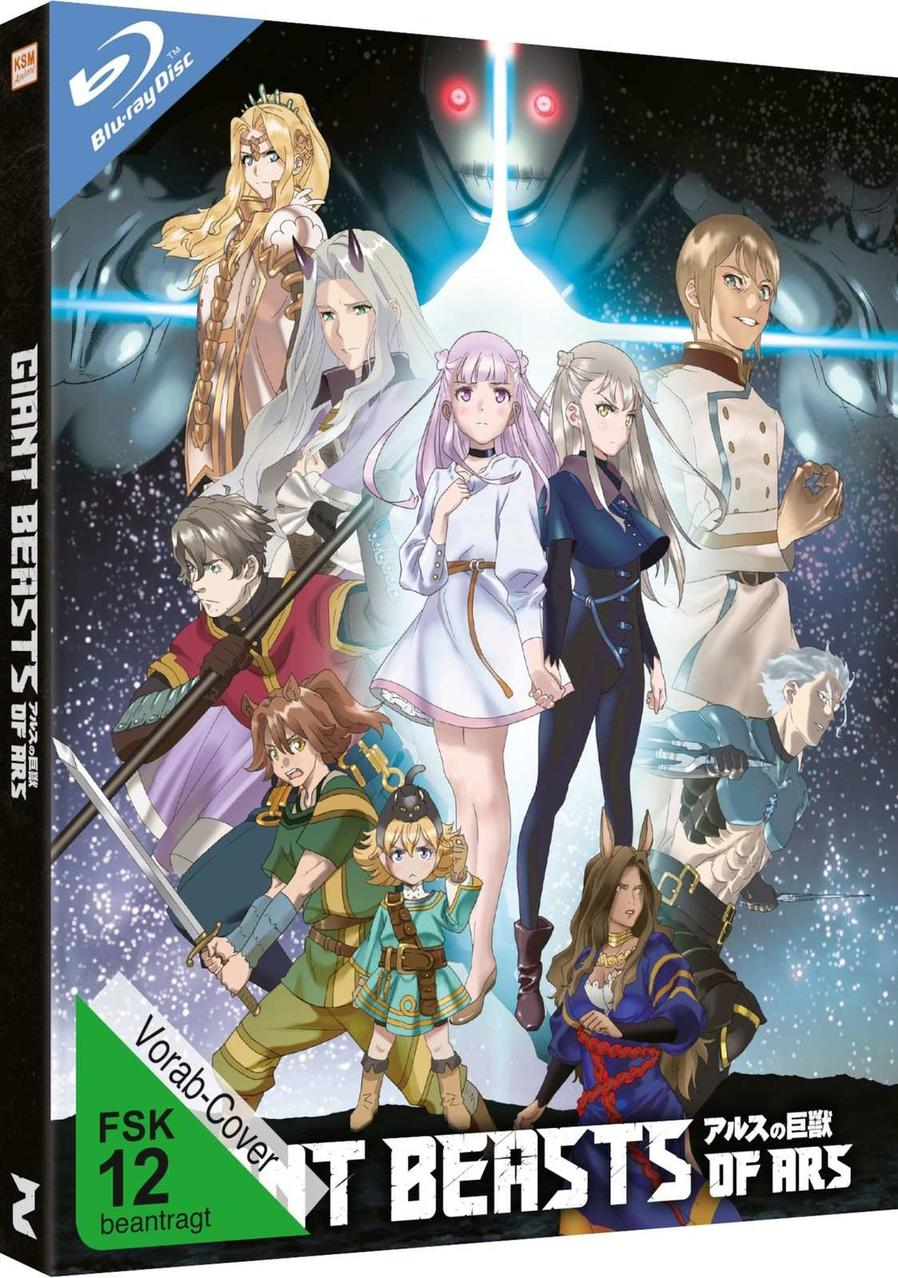 Blu-ray-Disc-Cover mit Anime-Charakteren und dem Titel "Giant Beasts of Ars".