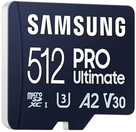 Karta MicroSD Samsung Pro Ultimate z tekstem.