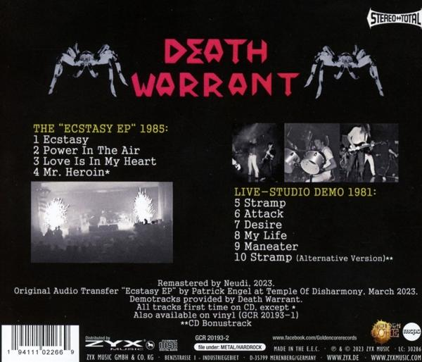 Death Warrant - Extasy  - (CD)