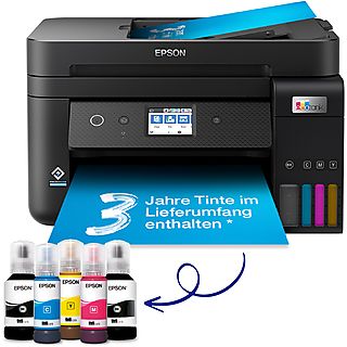 EPSON EcoTank ET-4850 A4-Multifunktions-Wi-Fi-Tintentankdrucker, mit einem im Lieferumfang enthaltenen Vorrat an Tinten bis zu 3 Jahren