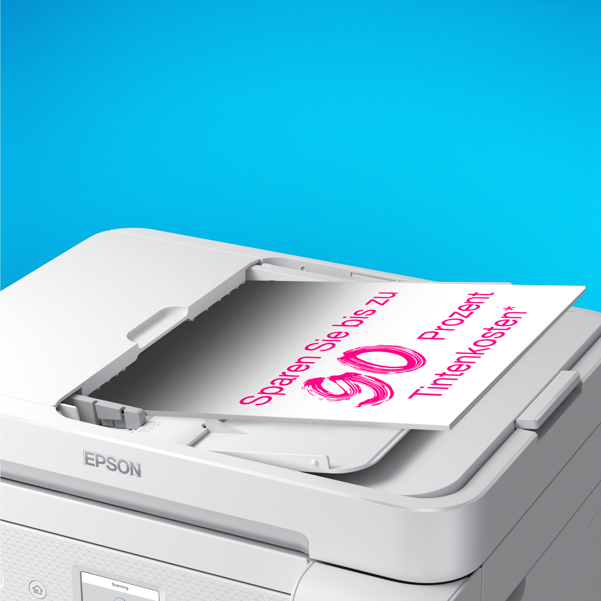 EPSON EcoTank ET-4856  - nachfüllbarer 4-in-1 Tintentankdrucker inkl. Tinte, ADF, Duplex, WiFi, Apple AirPrint Multifunktionsdrucker, WLAN, Duplexeinheit (für beidseitigen Druck), Weiß