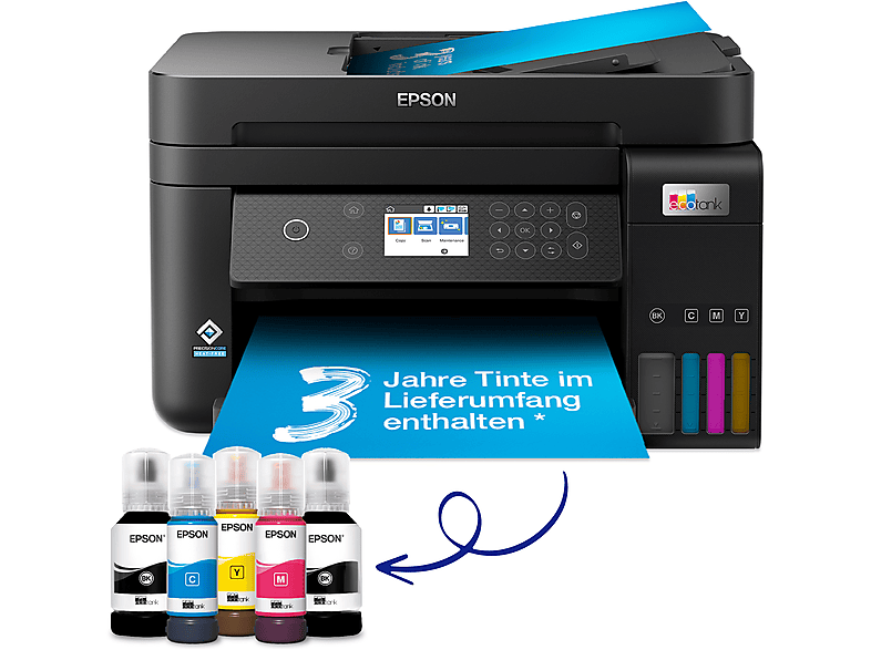 EPSON EcoTank ET-3850 A4-Multifunktions-Wi-Fi-Tintentankdrucker, mit einem  im Lieferumfang enthaltenen Vorrat an Tinten bis zu 3 Jahren online kaufen  | MediaMarkt