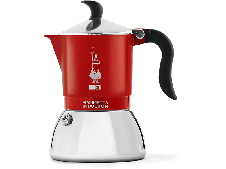 BIALETTI 7144 Fiammetta Indukciós kotyogós kávéfőző 4 adagos, piros