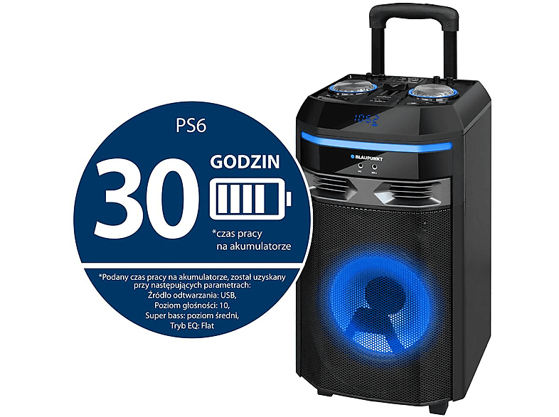 Głośnik karaoke Blaupunkt PS6 party speaker Bluetooth – zdjęcie 2
