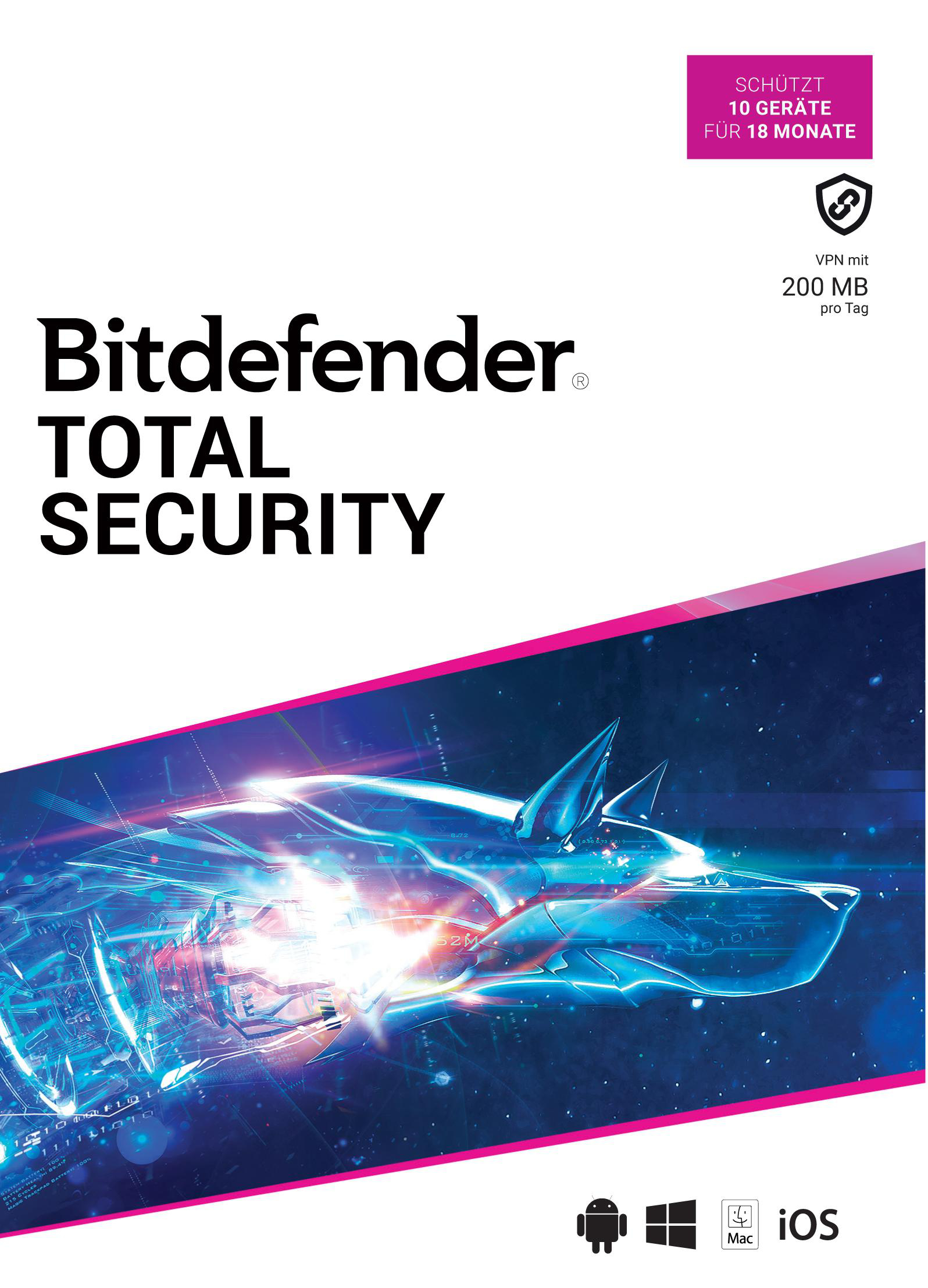 Bitdefender Total Security 10 Geräte a - [PC] in 18 (Code / Box) Monate