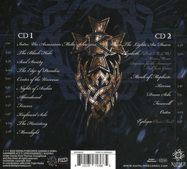 Albumcover mit Trackliste und stilisiertem Kreuz.