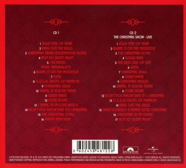 Die Rückseite einer CD mit Titellisten, einschließlich Titel- und Künstlerinformationen.