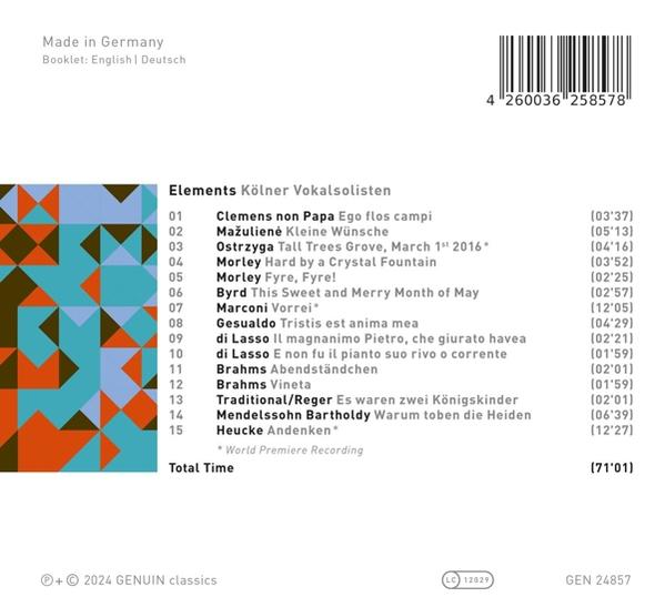 CD-Rückseite mit Titelliste, Barcode und Made in Germany.