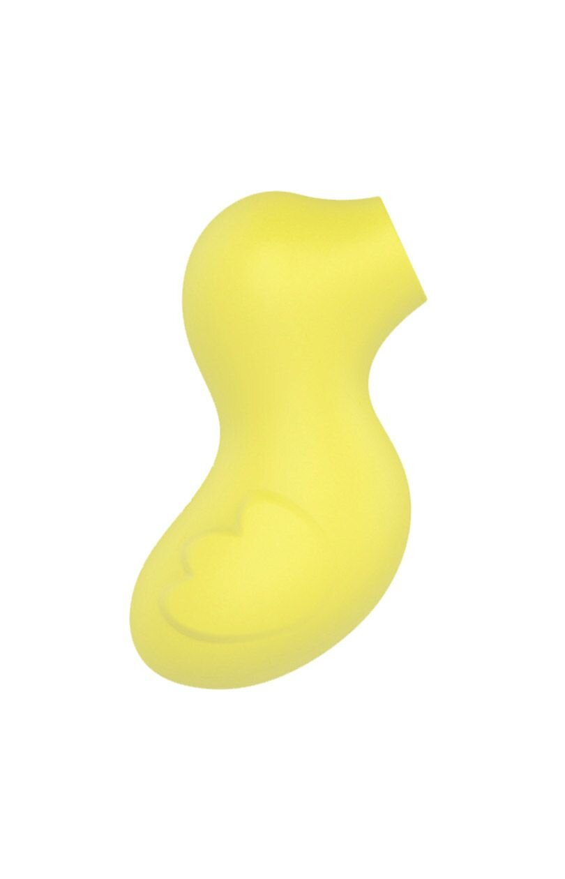 Żółte zatyczki do uszu o unikalnym kształcie, przeznaczone do ochrony i komfortu słuchu. Białe tło.