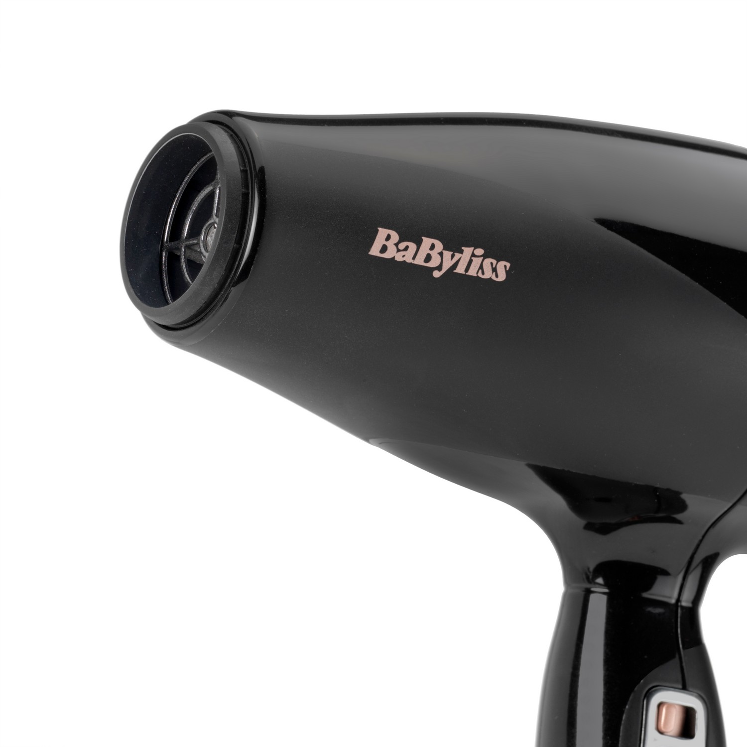 Sèche-cheveux noir avec la marque 'BaByliss'.