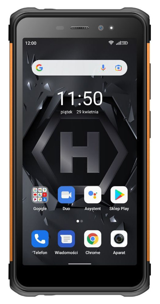 Smartfon HAMMER Iron 4 4/32GB Pomarańczowy + smartwatch Watch Plus