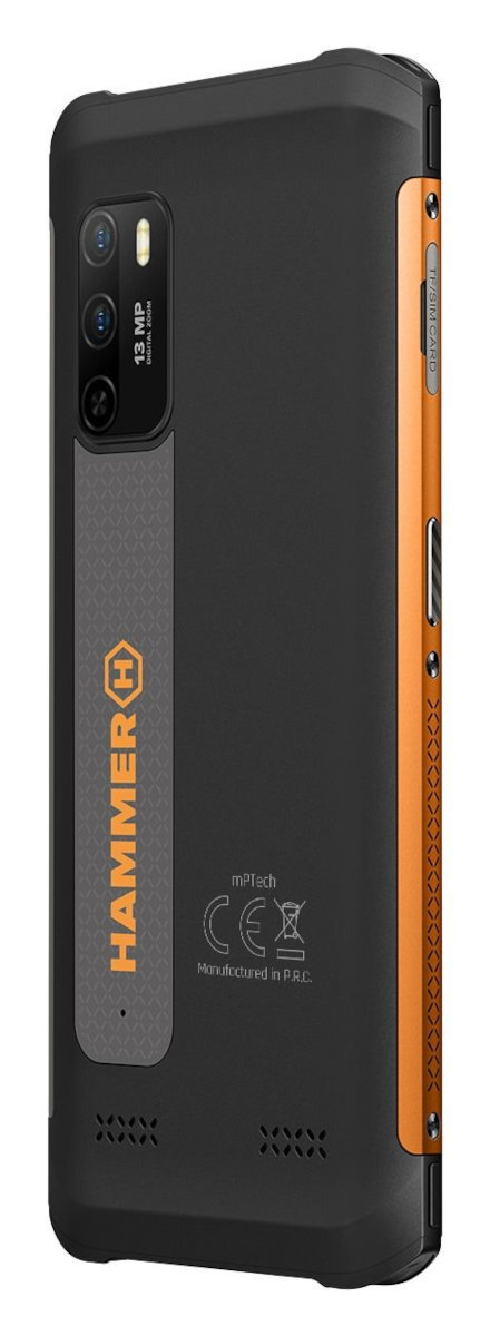 Smartfon HAMMER Iron 4 4/32GB Pomarańczowy + smartwatch Watch Plus