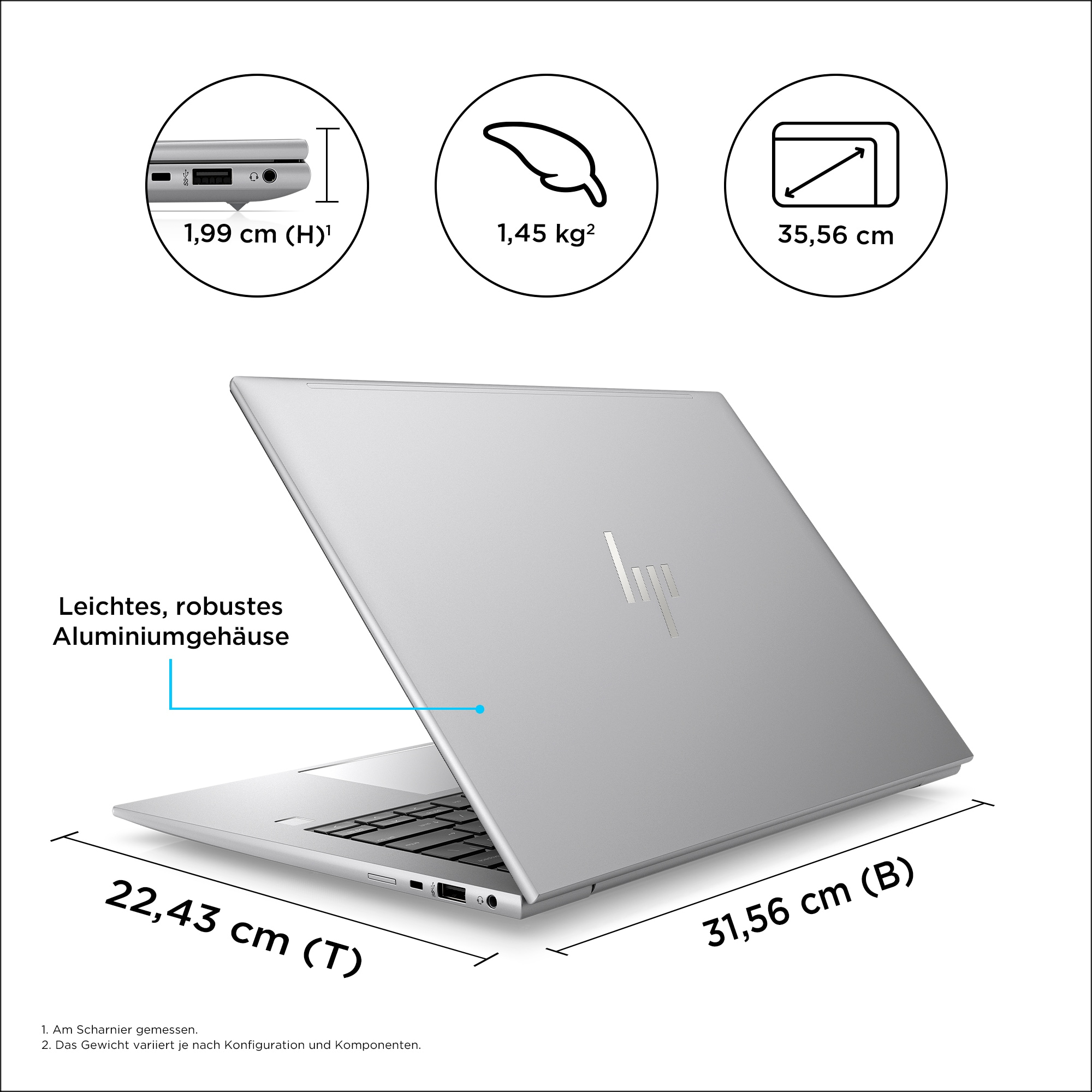 HP - B2B ZBook Firefly G10 - 14 Zoll - Intel® Core™ i7 i7-1355U - 16 GB - 512 GB - NVIDIA GeForce RTX™ A500 - Windows 11 Pro