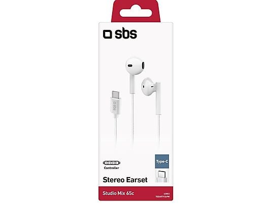Słuchawki przewodowe SBS Studio Mix 65 USB-C Biały
