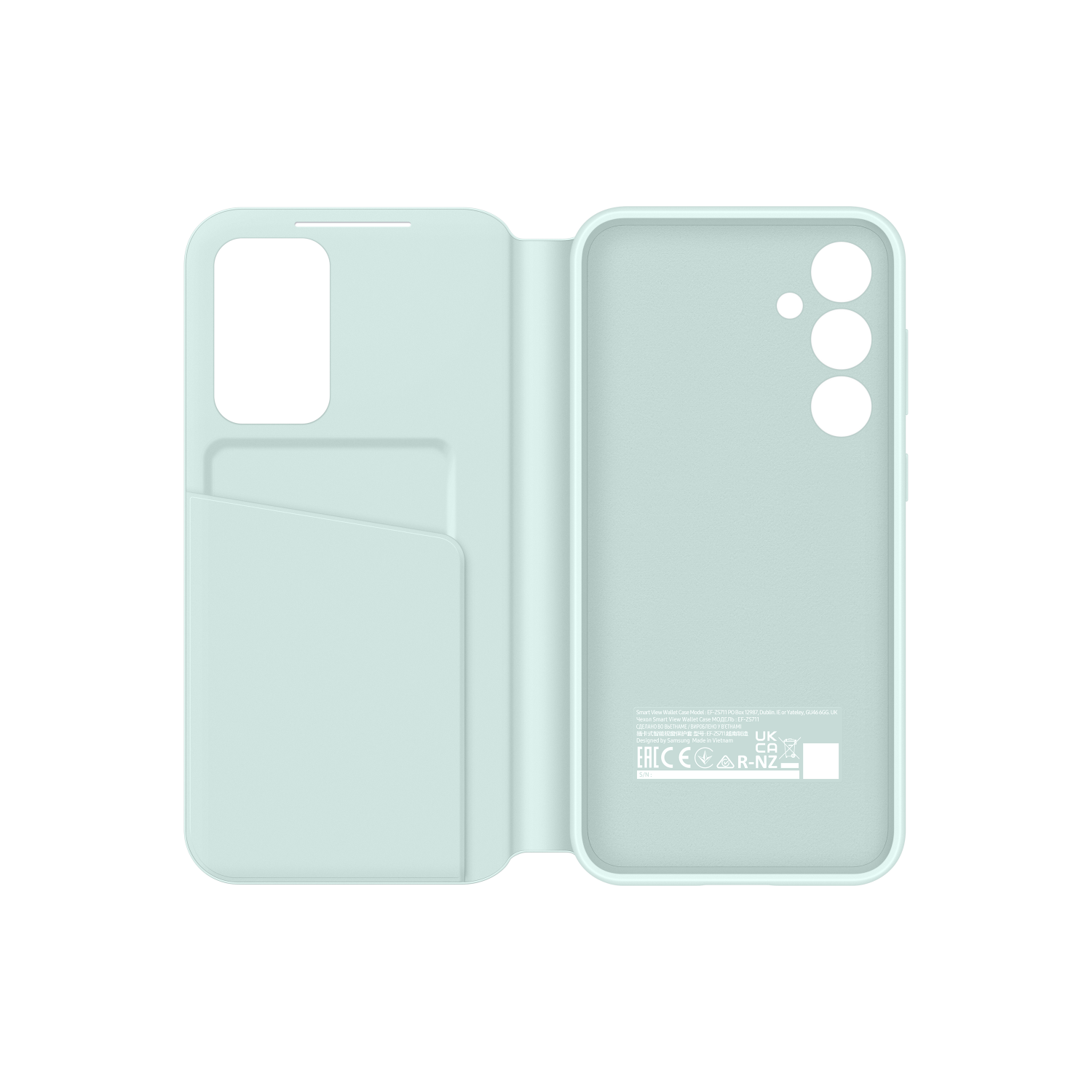 Open groene telefoonhoes die de binnenkant en een telefoon laat zien.