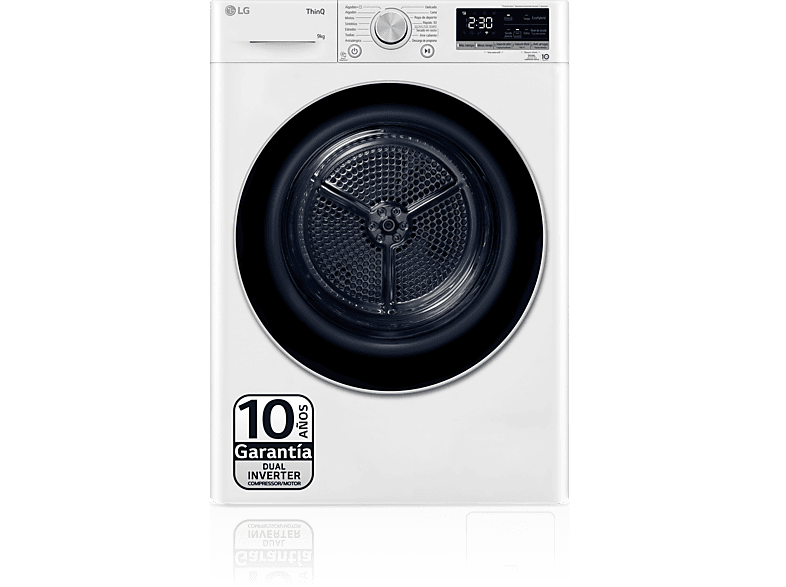 LG RH90V9AV3N, 9 kg, 14 programas, Eco Hybrid™, ThinQ™, Blanco