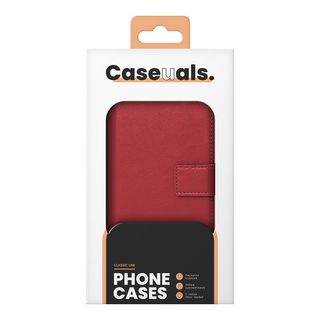 CASEUALS Leather Wallet Bookcase voor Samsung Galaxy S23 FE Rood