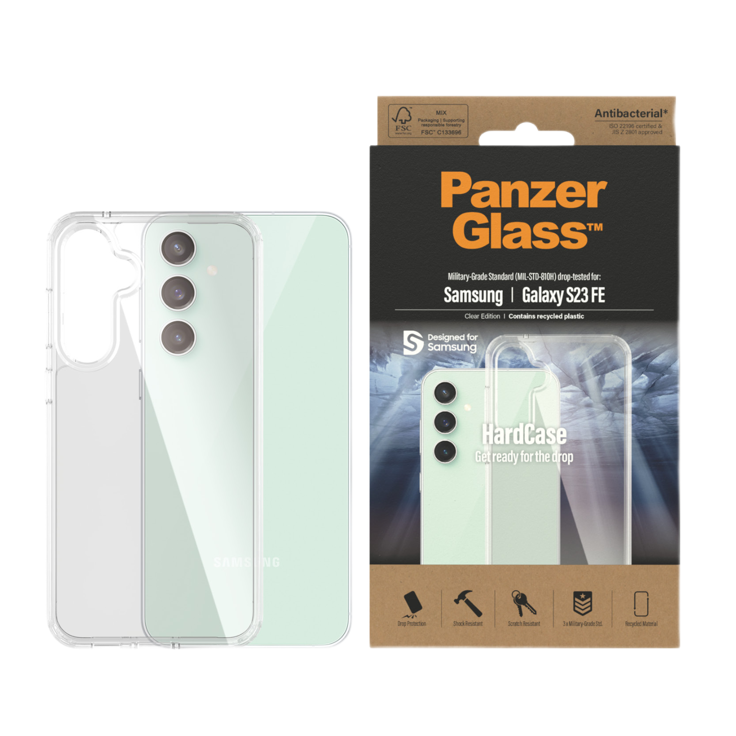 Panzerglass Antibacteriële Hardcase Voor Samsung Galaxy S23 Fe