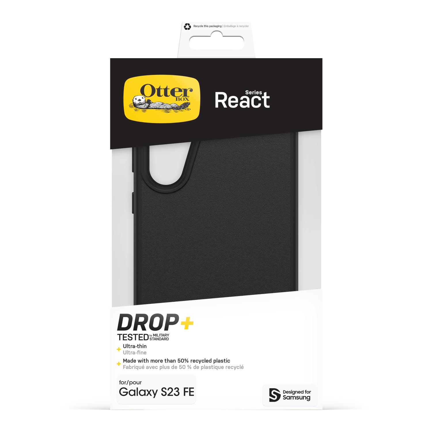 OTTERBOX React Case voor Samsung Galaxy S23 FE Zwart
