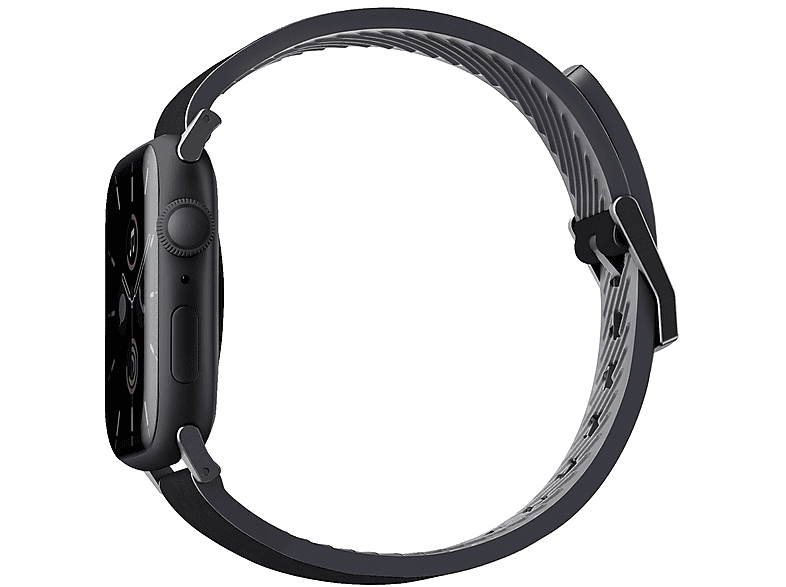 Uniq Pasek UNIQ Straden Apple Watch 4/5/6/7/SE 44/45mm Leather Hybrid Strap czarny/black – zdjęcie 2