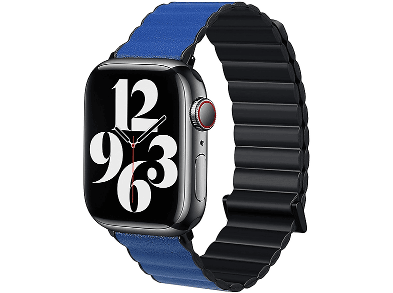 Pasek BELINE Magnetic Pro do Apple Watch do koperty 42/44/45/49mm Czarno-niebieski – zdjęcie 2