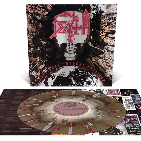 Death album borító koponyával és bonyolult műalkotással. A lemez látható.