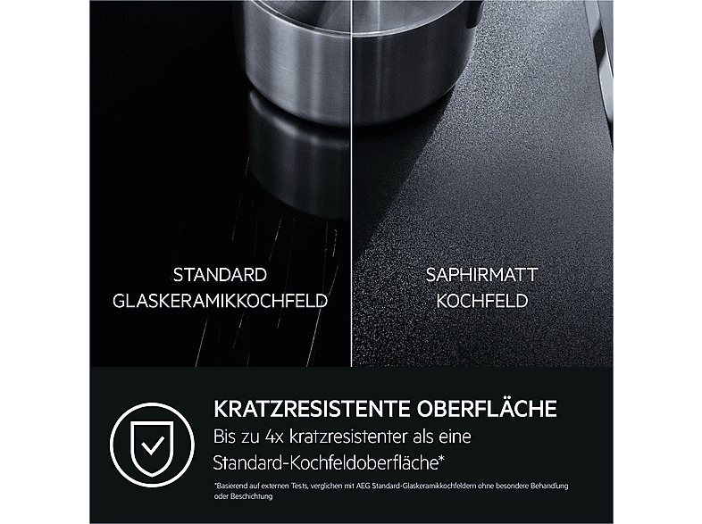 AEG TII84B0FFZ Serie6000, SaphirMatt Induktionskochfeld (810 mm breit, 4-Zonen, Glaskeramik, Autarkes Kochfeld) — Foto 2 von 5