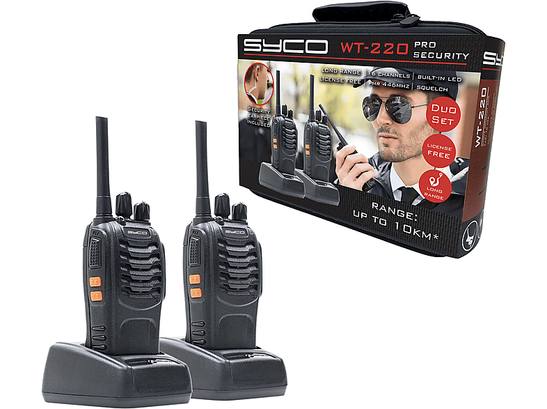 Syco Walkie Talkie Wt-220 Pro Pmr 446 Radio (wt-220 Pro)