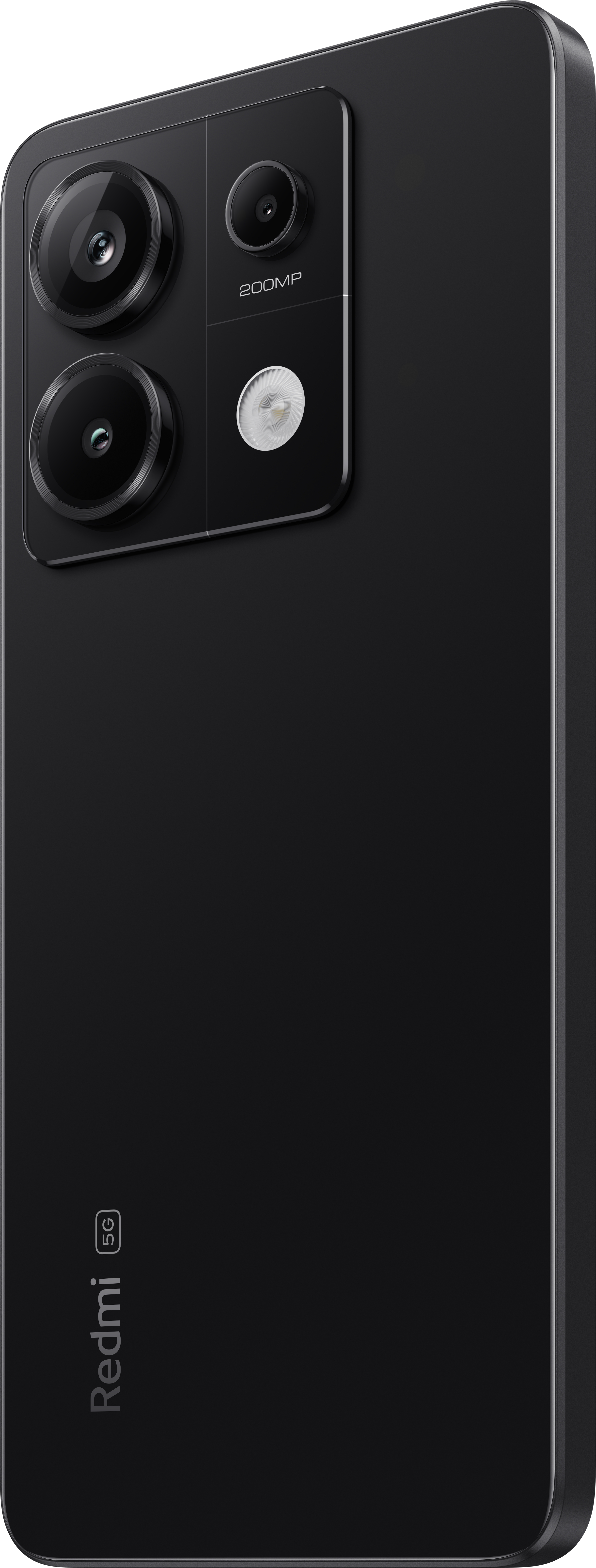 Ein schwarzes Smartphone mit mehreren Rückkameras.