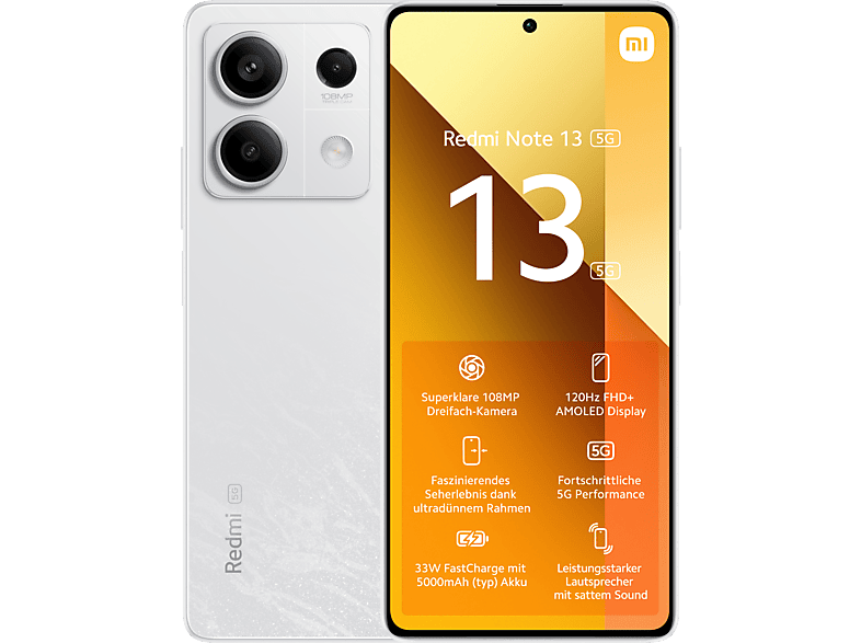 XIAOMI Redmi Note 13 5G White 256 Dual Arctic SIM GB