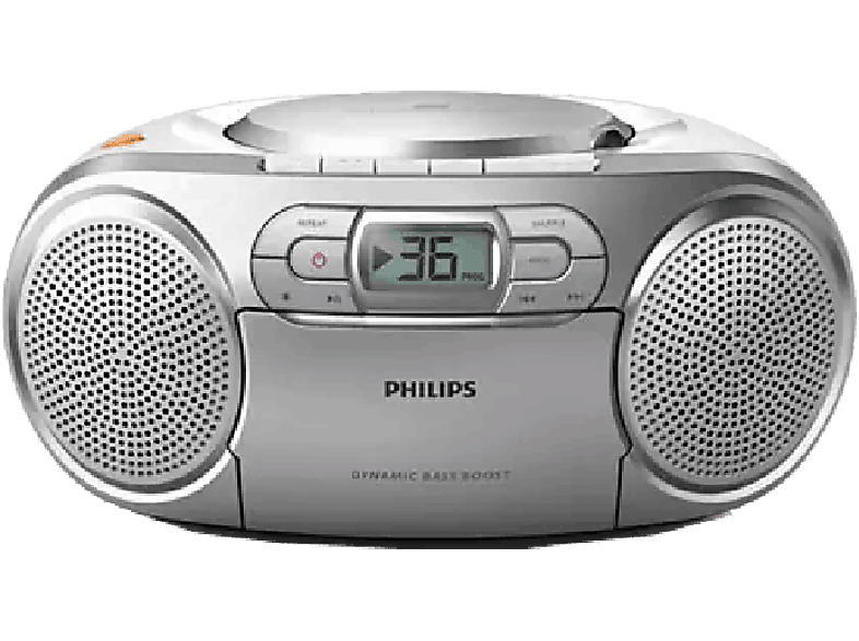 Radio CD Philips AZ127/12, CD, CDR y CDRW, FM