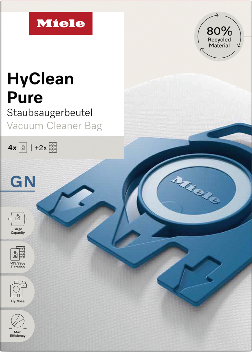 Sac d'aspirateur avec texte et logo sur fond blanc.