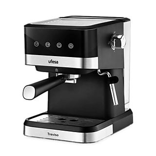 Cafetera express - Ufesa Treviso, 20 bar, 1050 W, 2 tazas de café, Negro