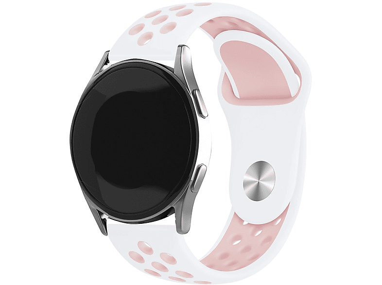 Pasek BELINE Watch Sport Silicone (szerokość paska 20 mm) Biało-różowy – zdjęcie 2