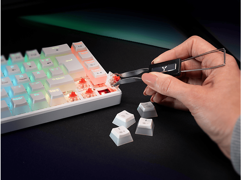Thumbnail - ISY IGK-5500-WT, Gaming Tastatur, Mechanisch, Outemu Red, kabelgebunden, Weiß