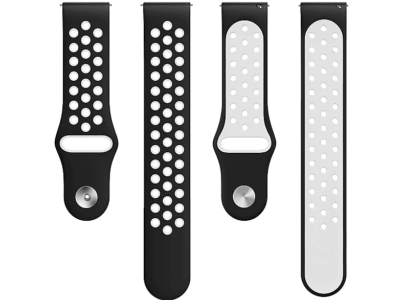 Zdjęcia - Pasek do smartwatcha / smartbanda BELINE Pasek BELINE Sport Silicone szerokość 22mm Czarno-biały