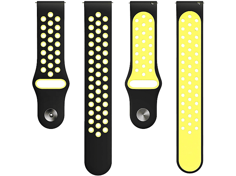Zdjęcia - Pasek do smartwatcha / smartbanda BELINE Pasek BELINE Sport Silicone szerokość 22mm Czarno-żółty