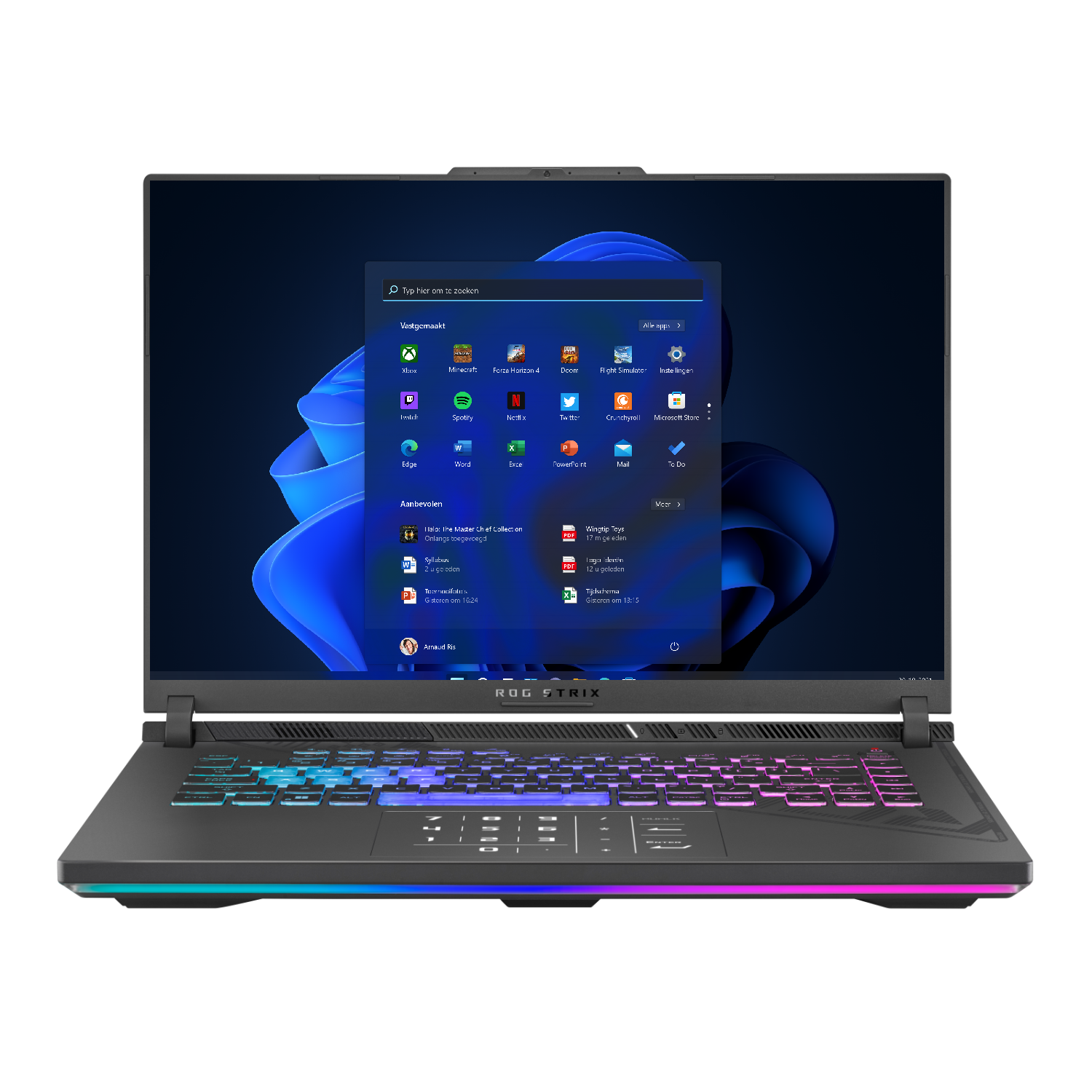 ASUS ROG Strix G16 G614JV-N3150W - 16 inch - Intel Core i7 - 16 GB - 1 TB - GeForce RTX 4060 afbeelding