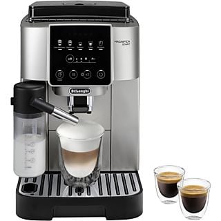 Cafetera superautomática - De'Longhi Magnifica Start Milk, ECAM220.80.SB, Molinillo integrado,Depósito leche,Táctil, Espumado automático, 1450W, 15bar