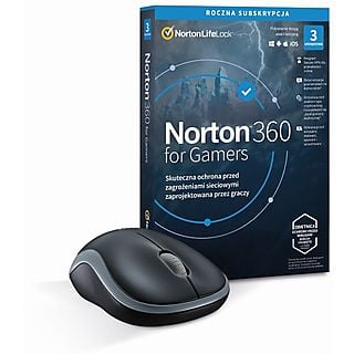 Program Norton 360 for Gamers (3 urządzenia, 1 rok) + mysz LOGITECH M185 Szary 910-002238