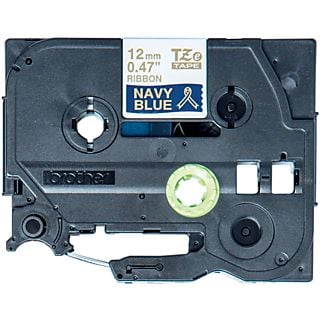 BROTHER TZe-RN34 - Cassette à ruban textile (Doré sur Bleu marine)