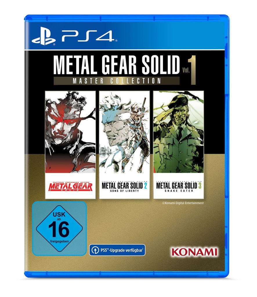 PS4-Spielbox, Metal Gear Solid Master Collection Vol. 1. Mit 3 verschiedenen Spielcovern.
