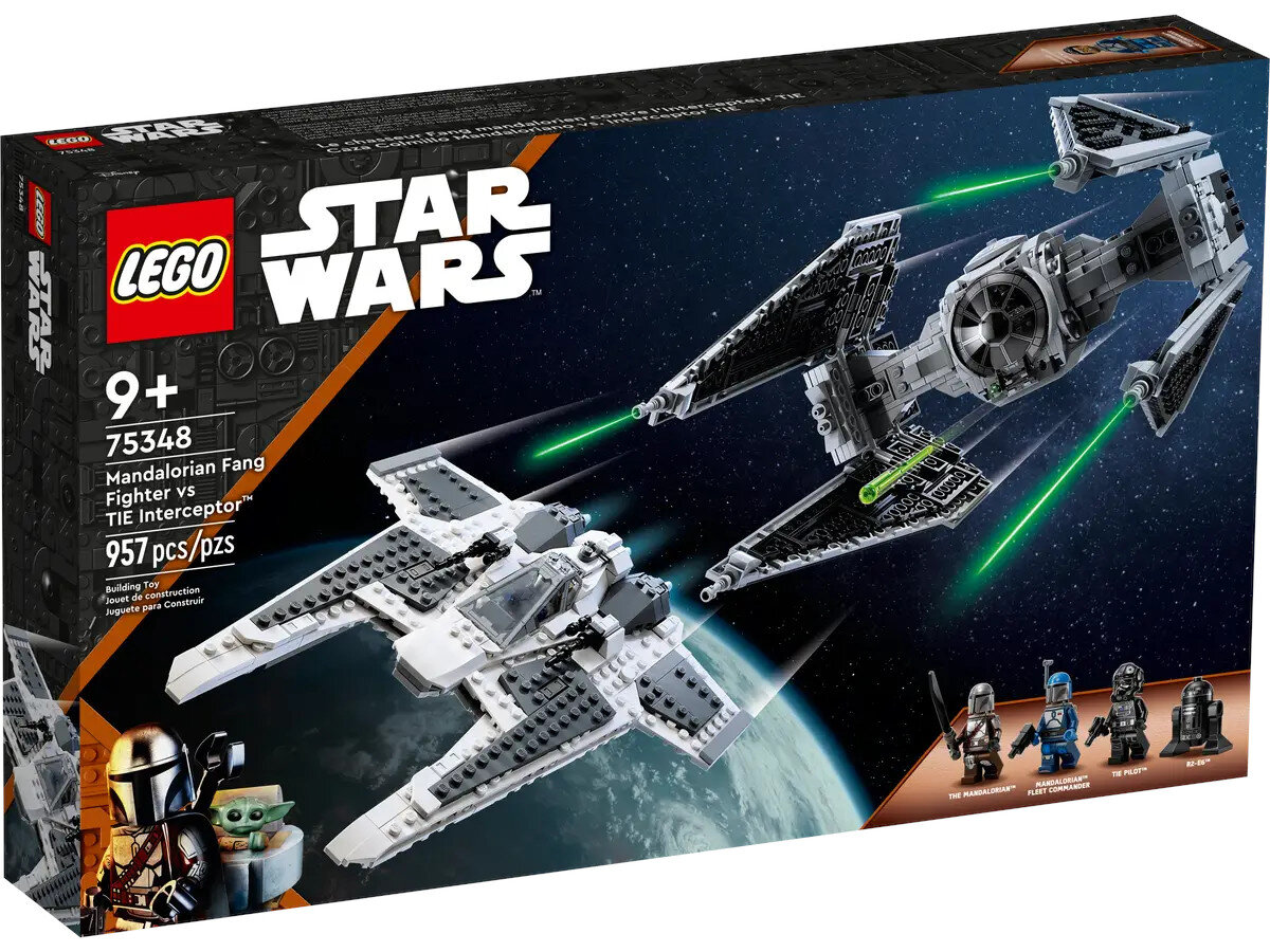 Klocki LEGO Star Wars Mandaloriański myśliwiec Fang Fighter kontra TIE Interceptor (75348)