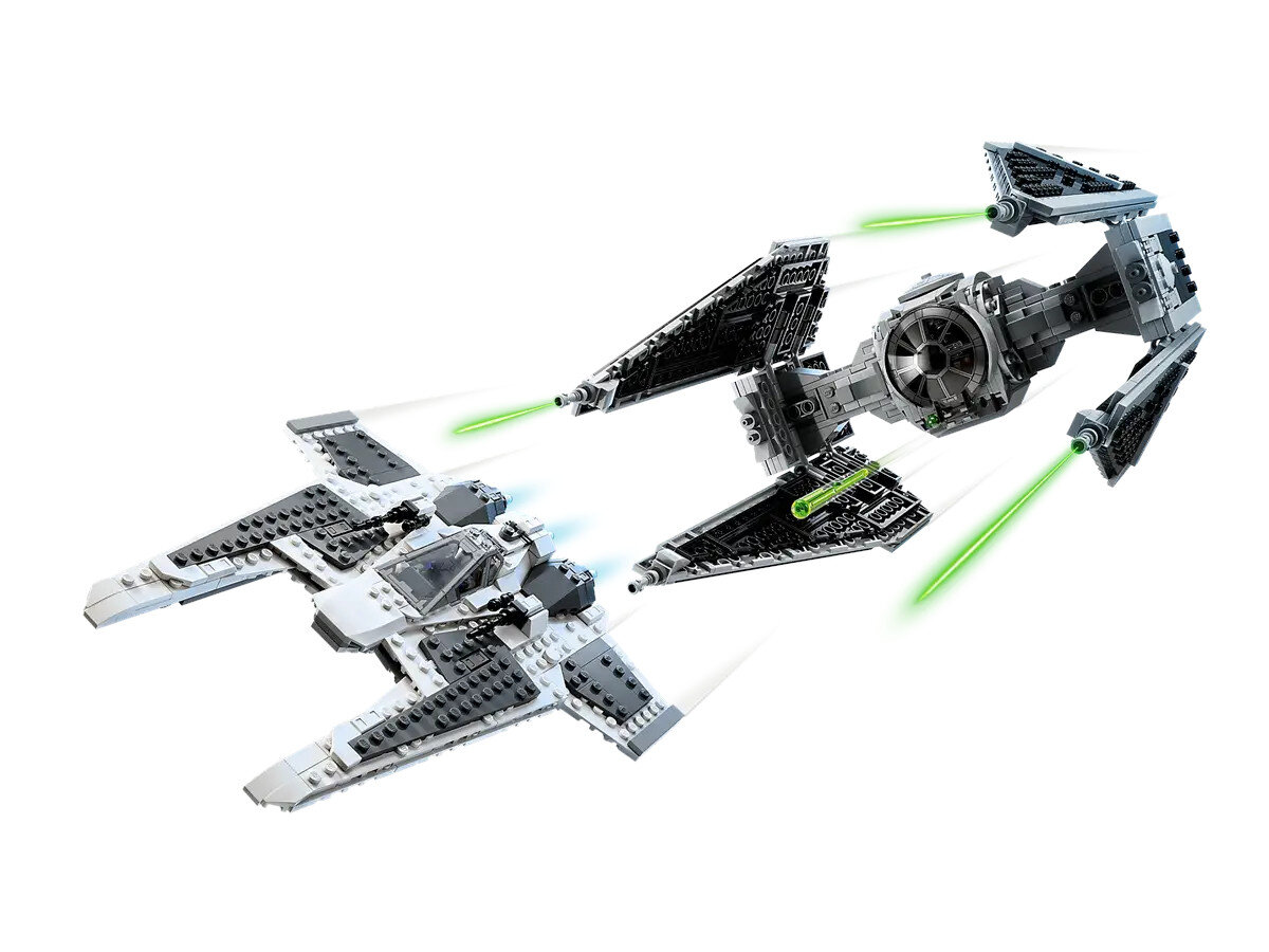 Klocki LEGO Star Wars Mandaloriański myśliwiec Fang Fighter kontra TIE Interceptor (75348)
