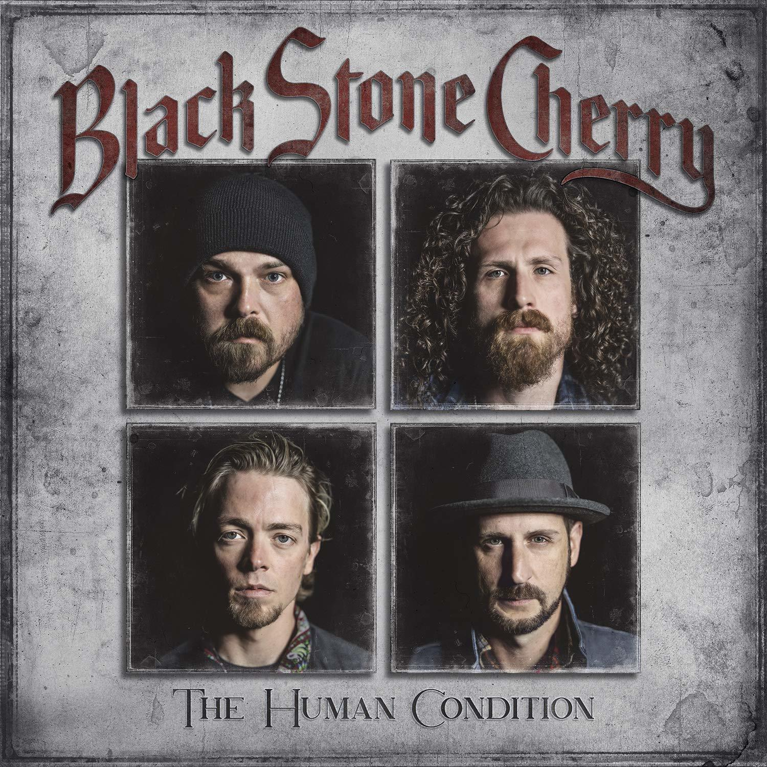 A Black Stone Cherry album borítója. Négy zenekartag négyzetben, a 'The Human Condition' címmel.