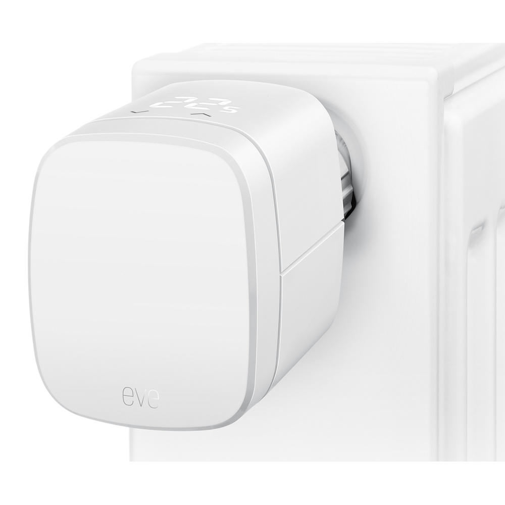 Válvula termostática - Eve Thermo, Pack 2, Programable, Compatible con Siri y HomeKit, Blanco