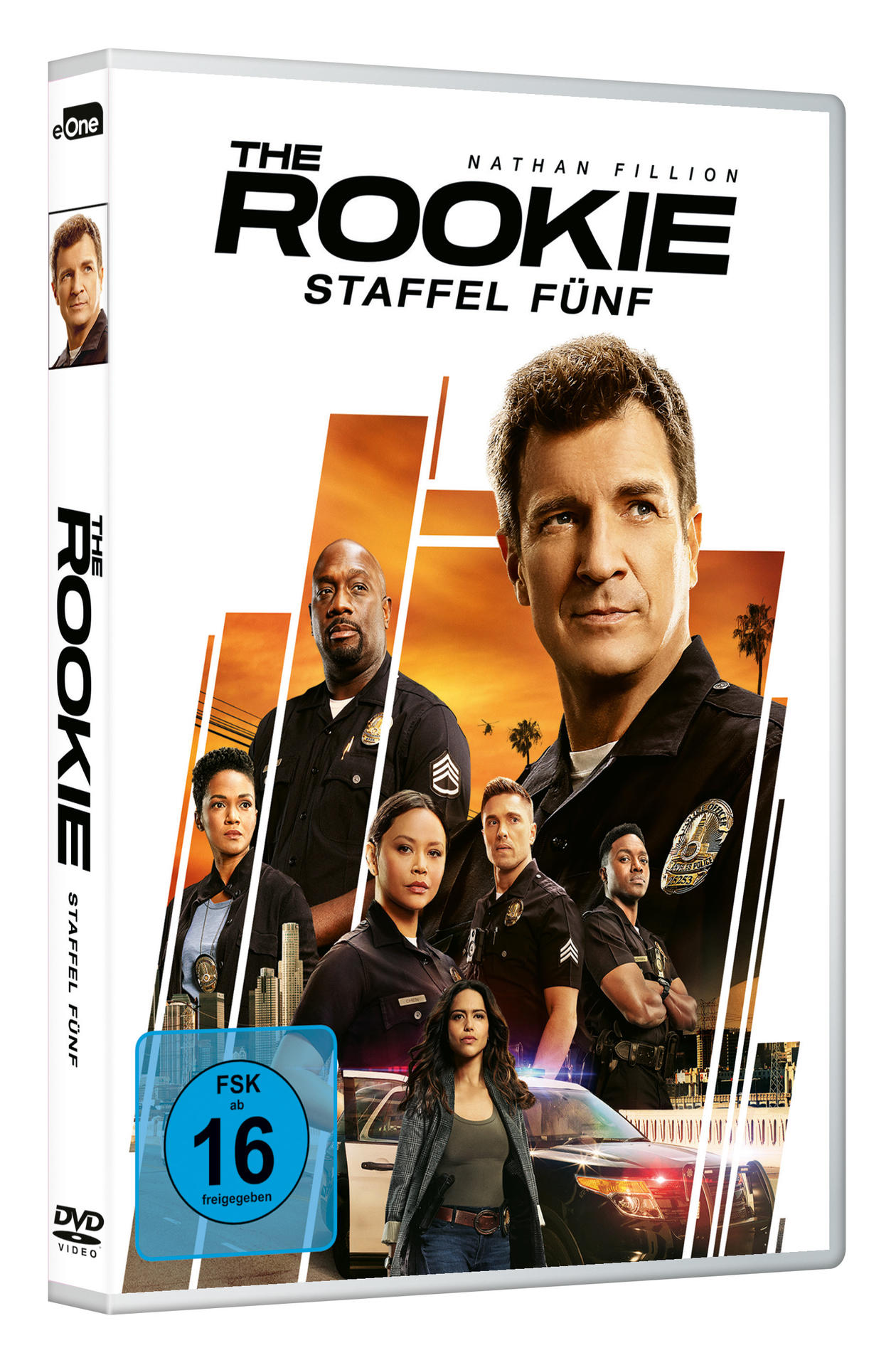 DVD-Hülle für 'The Rookie' mit Nathan Fillion und Besetzung.