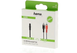 HAMA 205186 3.5mm Soket - 2RCA Fiş, Stereo 0.1m Ses Adaptörü_1