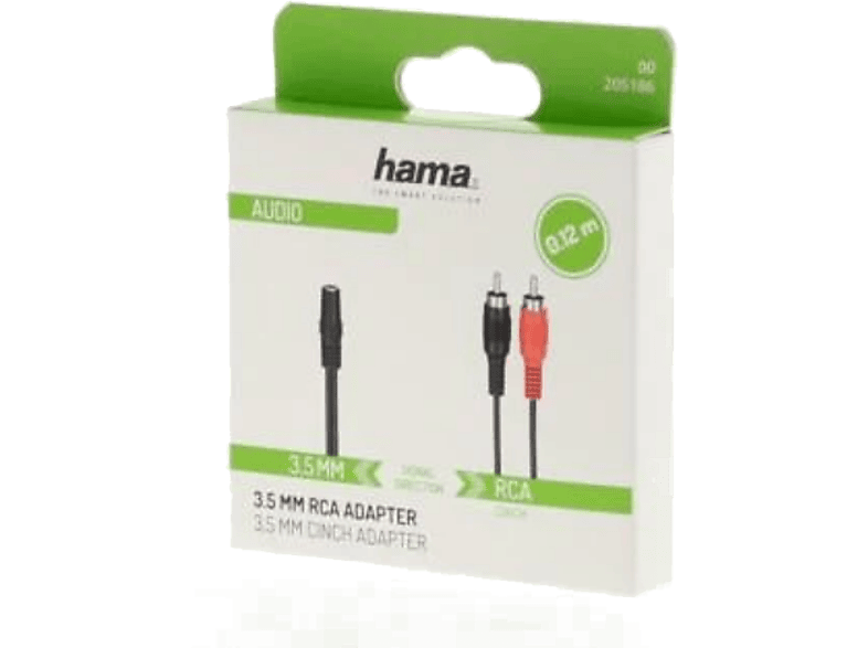 HAMA 205186 3.5mm Soket - 2RCA Fiş, Stereo 0.1m Ses Adaptörü_1