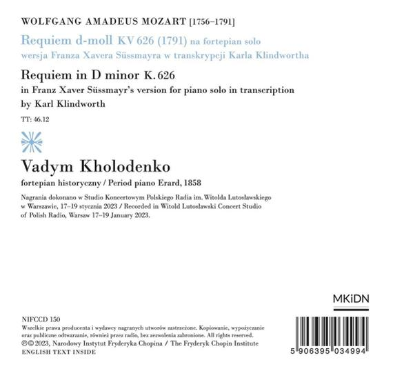 Mozarts Requiem KV 626, Vadym Kholodenko spielt Klavier. MKiDN-Logo.